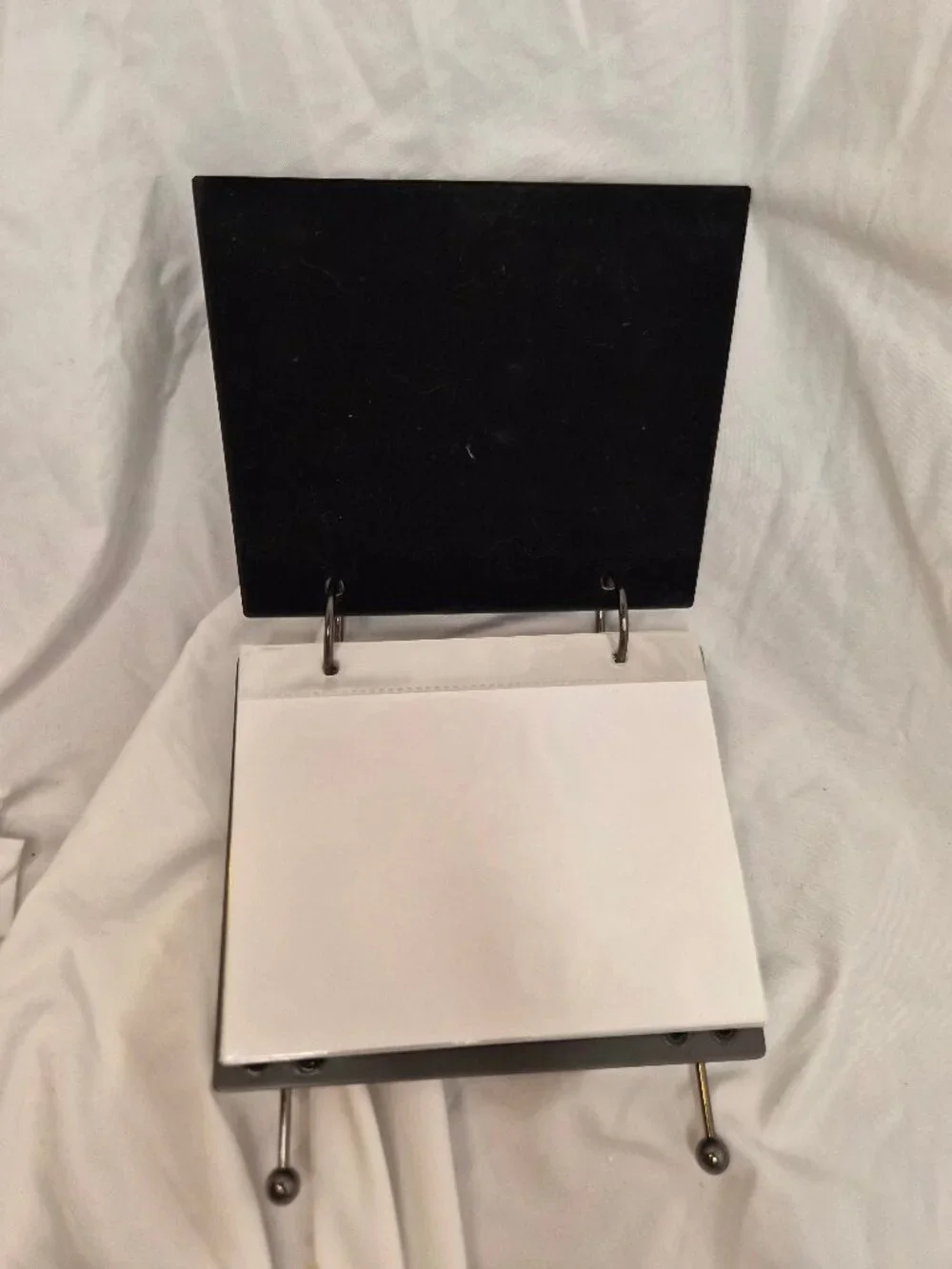 Vintage Y2K 2002 Burnes of Boston Bronze Baby Photo Album Desktop Display Stand